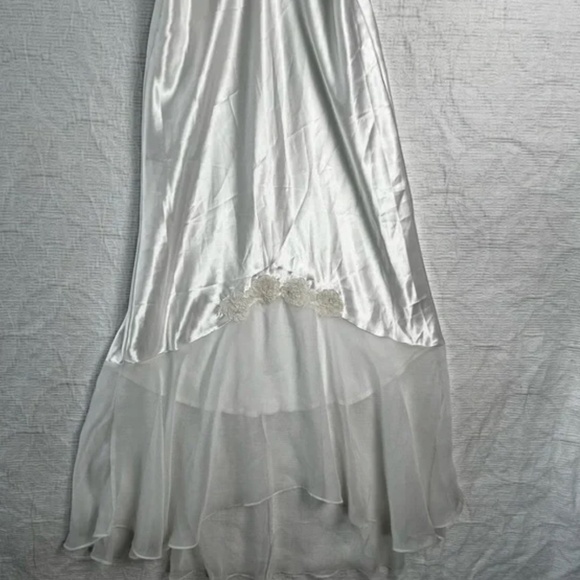 Vintage Gold Label Victoria's Secret Maxi Slip Dress white cream spaghetti strap - Picture 4 of 15